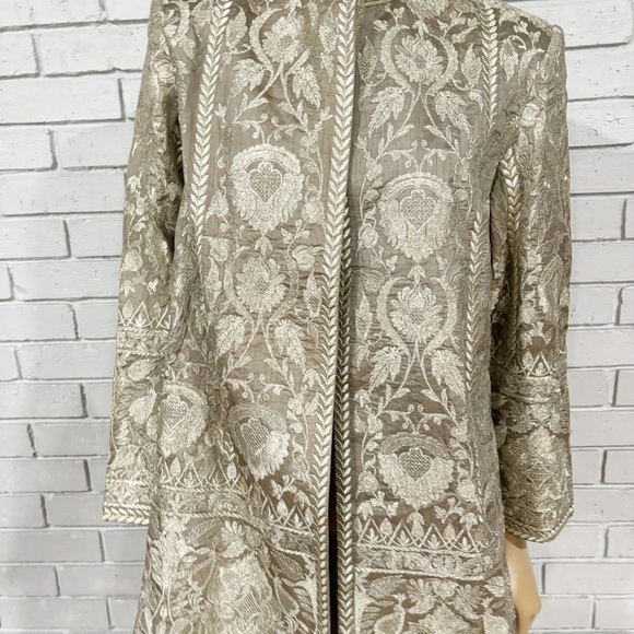 Bella Tu Women’s Selena Embroidered Metallic Jacket - Picture 3 of 9